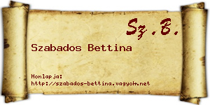 Szabados Bettina névjegykártya